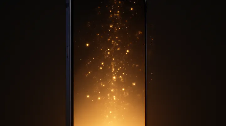 PHP717 COM Modern phone with glowing screen